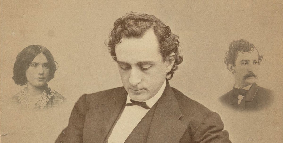 LinConspirators's tweet photo. #OTD Jan. 21, 1863: #JohnWilkesBooth performed in Boston. #EdwinBooth & his wife #MaryDevlin attended the show. Though the bros had performed together in 1858/59 this was Edwin’s first time seeing JWB as a star & he was proud. Mary thought JWB still had more “to learn & unlearn.” https://t.co/bBfJ9eGctZ