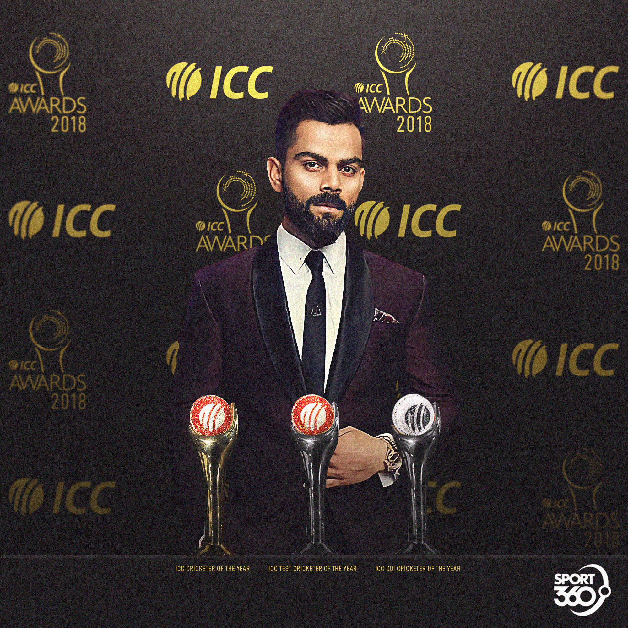 Sport360° on Twitter: "Virat Kohli remains the only player to sweep all  major ICC awards in the same year 🏆🏆🏆 ✓ ICC Men's Cricketer of the Year  ✓ ICC Men's Test Cricketer