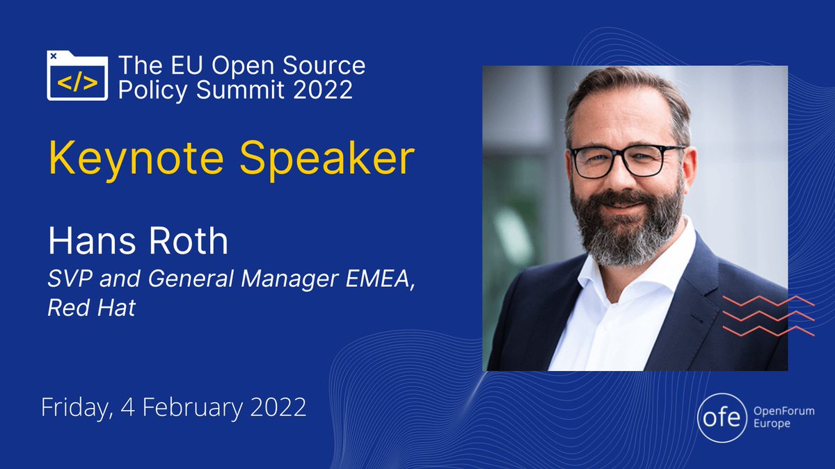 RedHatEMEA's tweet photo. Companies and countries at the cutting edge of innovation will need to rely on open &amp; collaborative #digital innovation to tackle today's challenges. Catch #RedHatEMEA SVP &amp; GM Hans Roth's keynote to learn more: https://t.co/eO6zcVZSua @OpenForumEurope https://t.co/pIcZNAU1kB
