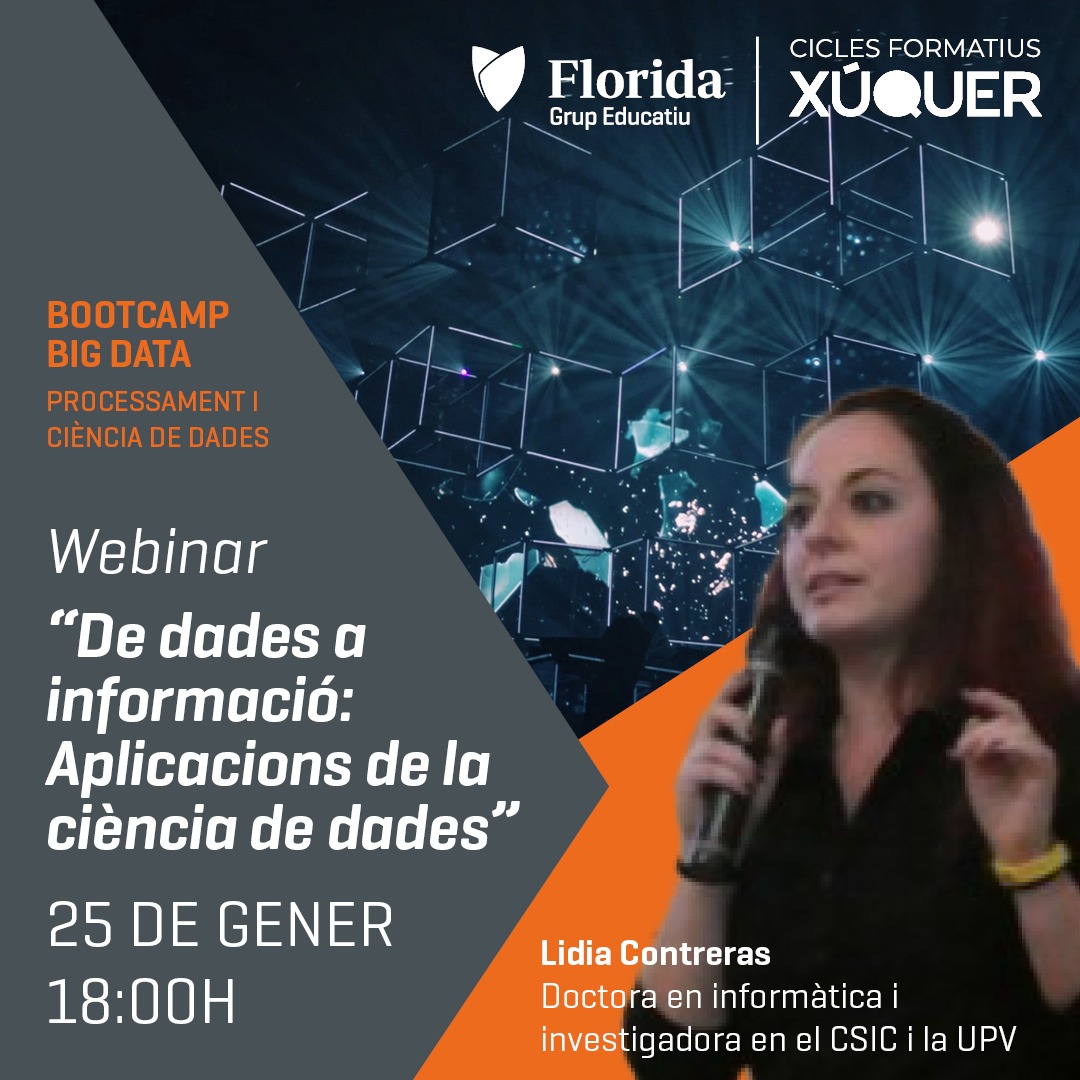 📅El martes impartiré un webinar con una introducción a la ciencia de datos y sus aplicaciones en el <a href="/xuquer_ce/">Xúquer Centre Educatiu</a> <a href="/floridauni/">FloridaUniversitaria</a>, enmarcado en su bootcamp de #BigData 👩‍💻🤓

axuquer.es/events/de-dade…