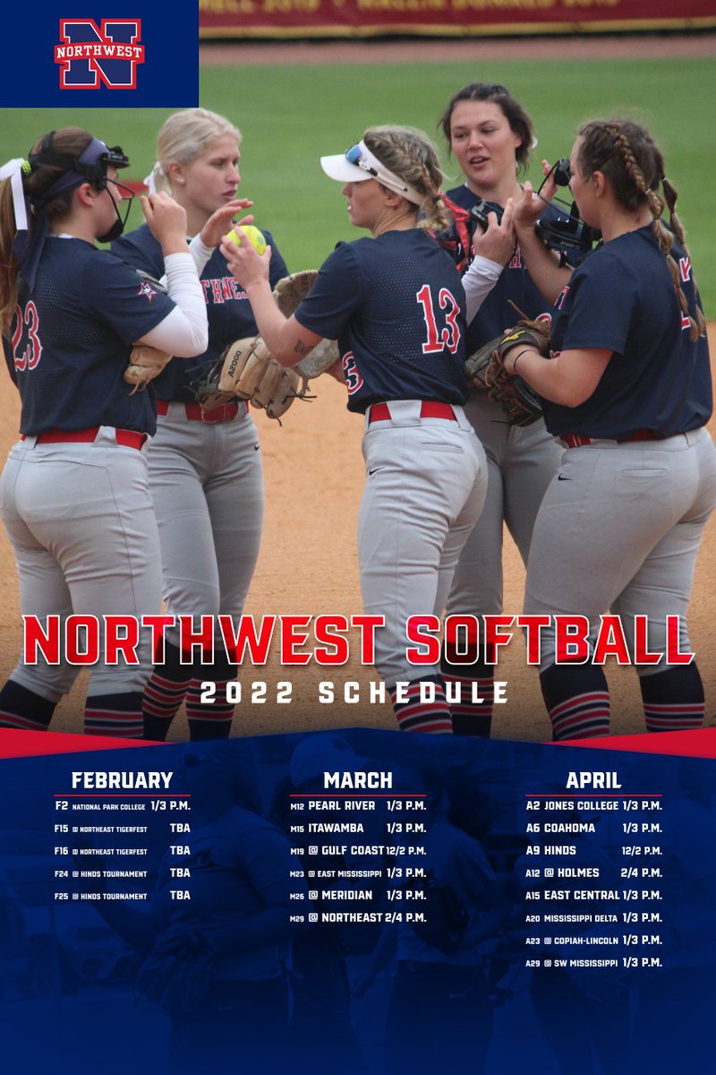 NWCC_Rangers's tweet photo. Good morning, Ranger fans ☀️

We're getting closer to the start of @NWCCSoftball season...and we have a schedule! (Posters and mini schedules coming soon.) #RangerUp🥎

📰 https://t.co/G8S4BiAdnL https://t.co/jYKmBwQA5m
