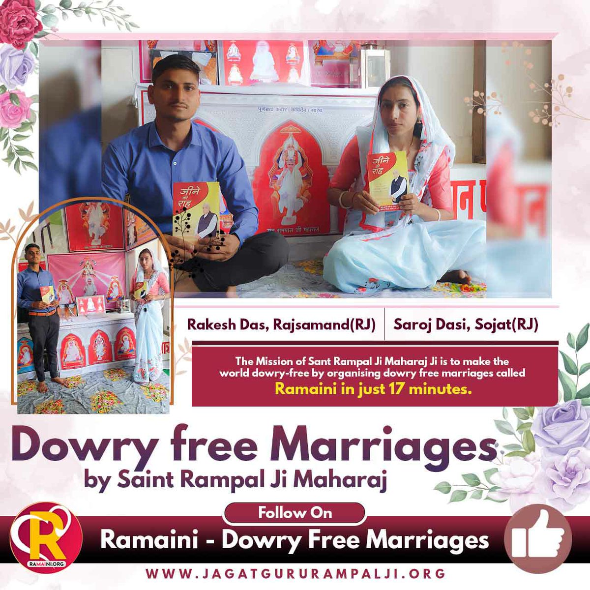 Ram_Rising_star's tweet photo. Sant Rampal Ji Maharaj Ji Has prohibited the social evils like the dowry system. The society has burdened themselves with such futile beliefs and practices which not just jeopardize lives but it’s also against God’s will.
#दहेज_मुक्त_शादियां https://t.co/5JDJcP4CYf