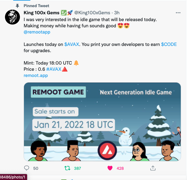 SusanMorisson's tweet photo. @gemhostofficial @King100xGems done. wish my self goodluck https://t.co/h3rjiPT2MC