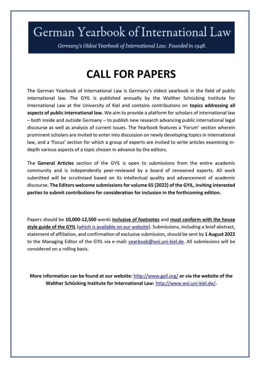 German Yearbook of International Law (yearbook_GYIL) Twitter