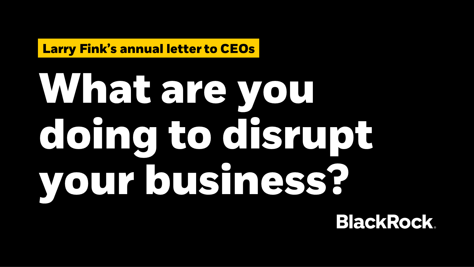 BlackRock on Twitter "Our CEO, Larry Fink, believes companies must
