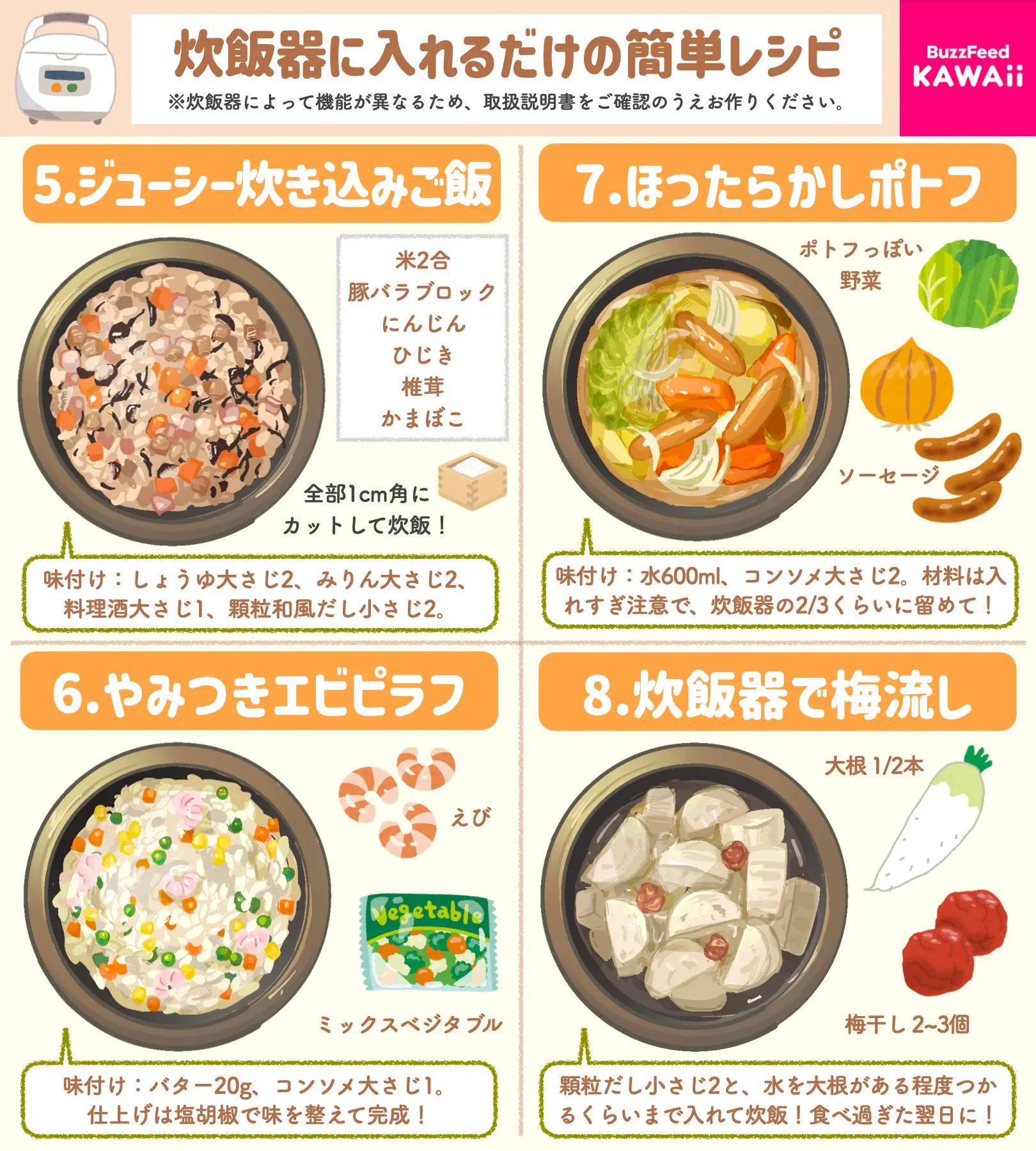 材料を入れて炊飯スタートで完成！簡単絶品の炊飯器レシピ8選！
