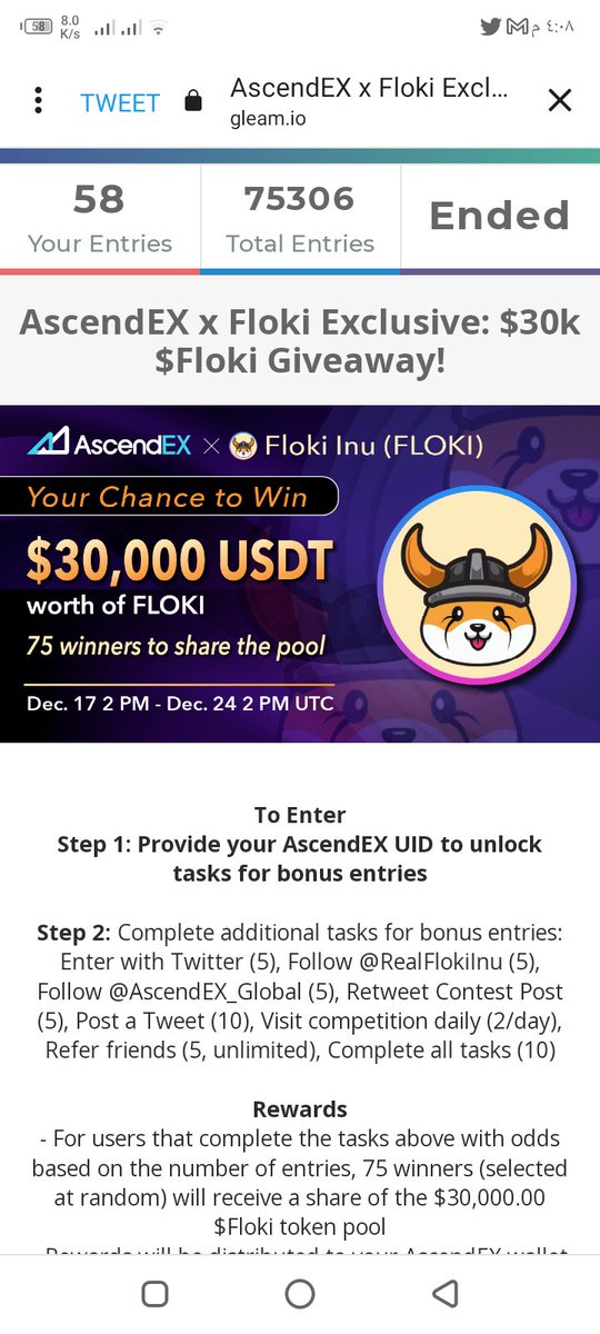 dktwrs1's tweet photo. @RealFlokiInu @AscendEX_Global Nothing has arrived https://t.co/nmYoNZ5A4q