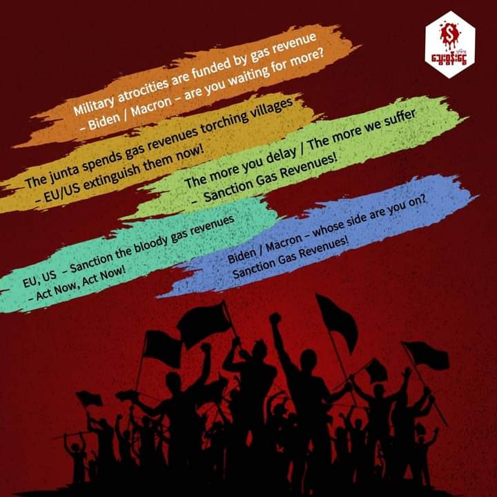 ven_indaka's tweet photo. #SanctionMOGE 
#TakeAction -NoMoreWords
#BloodMoneyMyanmar#EU https://t.co/4giN55r98o