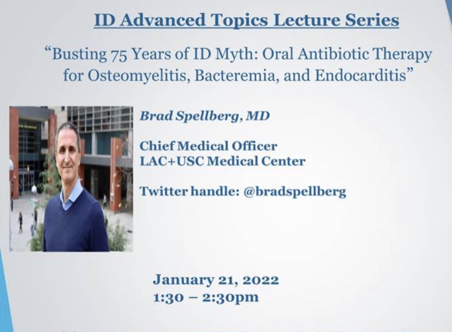 MSK Infectious Diseases Advanced Topics Lectures (@mskidat1) on Twitter photo “Hey Doc, isn’t there a pill for this???” Come hear <a href="/BradSpellberg/">Brad Spellberg</a> explain the data behind oral therapy for common ID diagnoses today at AT. <a href="/WCM_ID/">Weill Cornell Infectious Diseases Division</a> <a href="/OleVielemeyer/">Ole Vielemeyer</a> <a href="/evrnyc/">Elizabeth Robilotti</a> “Hey Doc, isn’t there a pill for this???” Come hear <a href="/BradSpellberg/">Brad Spellberg</a> explain the data behind oral therapy for common ID diagnoses today at AT. <a href="/WCM_ID/">Weill Cornell Infectious Diseases Division</a> <a href="/OleVielemeyer/">Ole Vielemeyer</a> <a href="/evrnyc/">Elizabeth Robilotti</a>