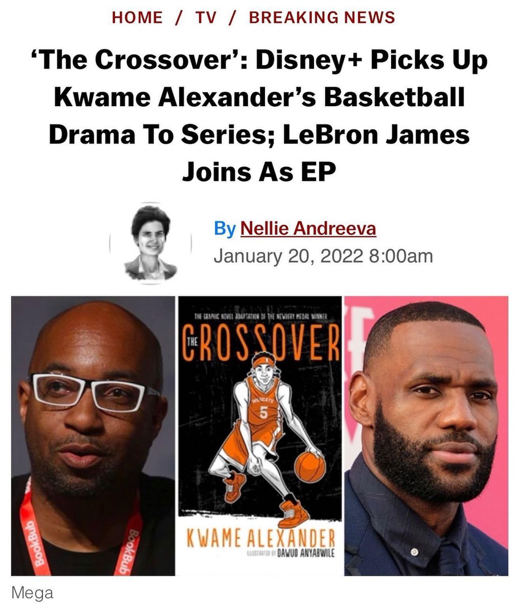 Congrats, <a href="/kwamealexander/">Kwame Alexander</a> and <a href="/KingJames/">LeBron James</a>! 📚🖤🏀 #TheCrossover #ProjectLITBookClub