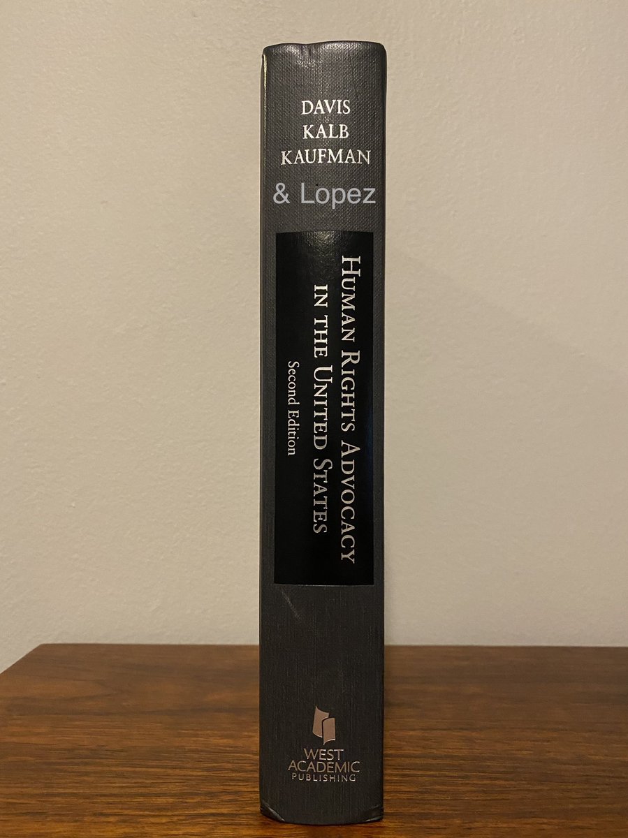 How does it feel to be asked to co-author a textbook that you love with people you have long admired? Pretty darn good!

Over the moon excited to be joining Martha Davis, Risa Kaufman, &amp; <a href="/KalbJ21/">Johanna Kalb</a> in the 3rd ed of Human Rights Advocacy in the United States published by West! 💃🏻👩🏻‍⚖️