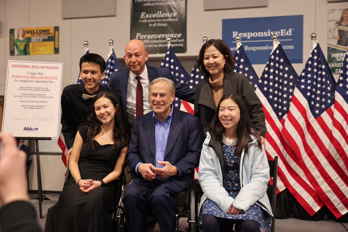 GregAbbott_TX's tweet image. Parents. Matter.

Under my Parental Bill of Rights, we will amend the Texas Constitution to reinforce that parents are the main decision makers in all matters involving their children.