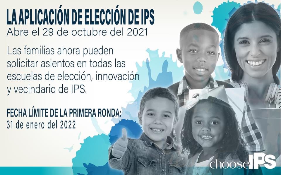 𝗧𝗵𝗲 𝗥𝗼𝘂𝗻𝗱 𝟭 𝗜𝗣𝗦 𝗖𝗵𝗼𝗶𝗰𝗲 𝗔𝗽𝗽𝗹𝗶𝗰𝗮𝘁𝗶𝗼𝗻 𝗱𝗲𝗮𝗱𝗹𝗶𝗻𝗲 𝗶𝘀 𝗝𝗮𝗻𝘂𝗮𝗿𝘆 𝟯𝟭, 𝟮𝟬𝟮𝟮! 

Families interested in applying to IPS for the 2022–23 school year can use the <a href="/enrollindy/">Enroll Indy 🎓</a> OneMatch app.

Learn more ➡️ myips.org/blog/district/…