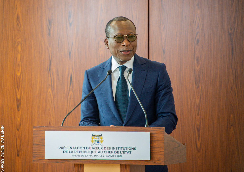 PresidenceBenin's tweet photo. #DiscoursPrBenin #Wasexo #VoeuxPrBenin :
Discours du #PrBenin @PatriceTalonPR en rĂ©ponse aux vĆux pour lâannĂ©e 2022 des PrĂ©sidents des Institutions de la RĂ©publique, ce vendredi 21 janvier 2022 Ă la salle des Ambassadeurs du Palais de la Marina. => https://t.co/UWjTIN131n https://t.co/4TlIVADhKF