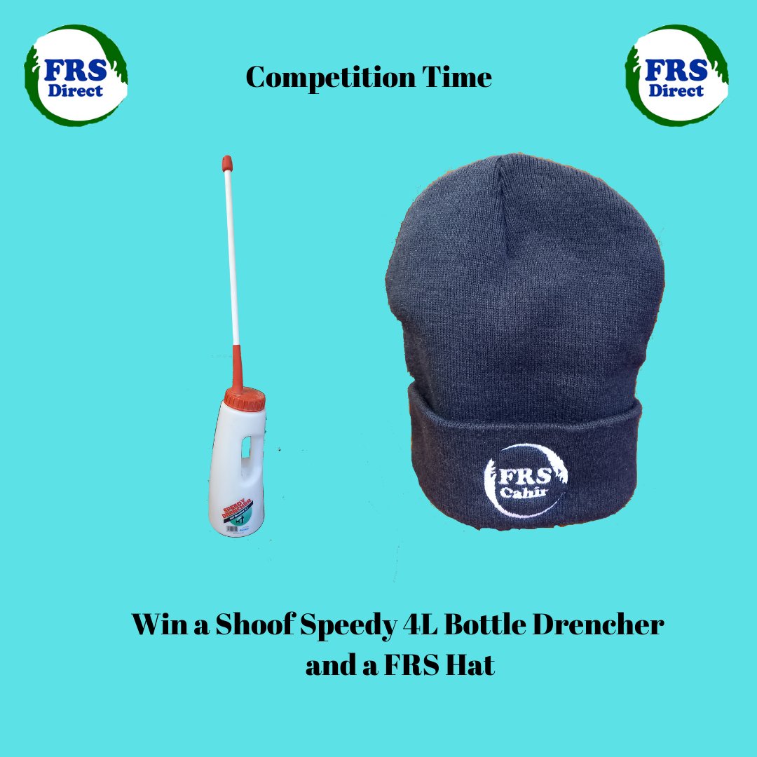 frs_cahir's tweet photo. COMPETITION TIME!!!

For your chance to win a FREE Shoof Speedy 4L Bottle Drencher and a FRS hat, give us a follow, retweet this post &amp; tag a farmer friend.

Competition runs until February 1st.

Best of luck!!!

#Competition #free #farming #calving22 #WINTER https://t.co/t2Tfv3XG0D