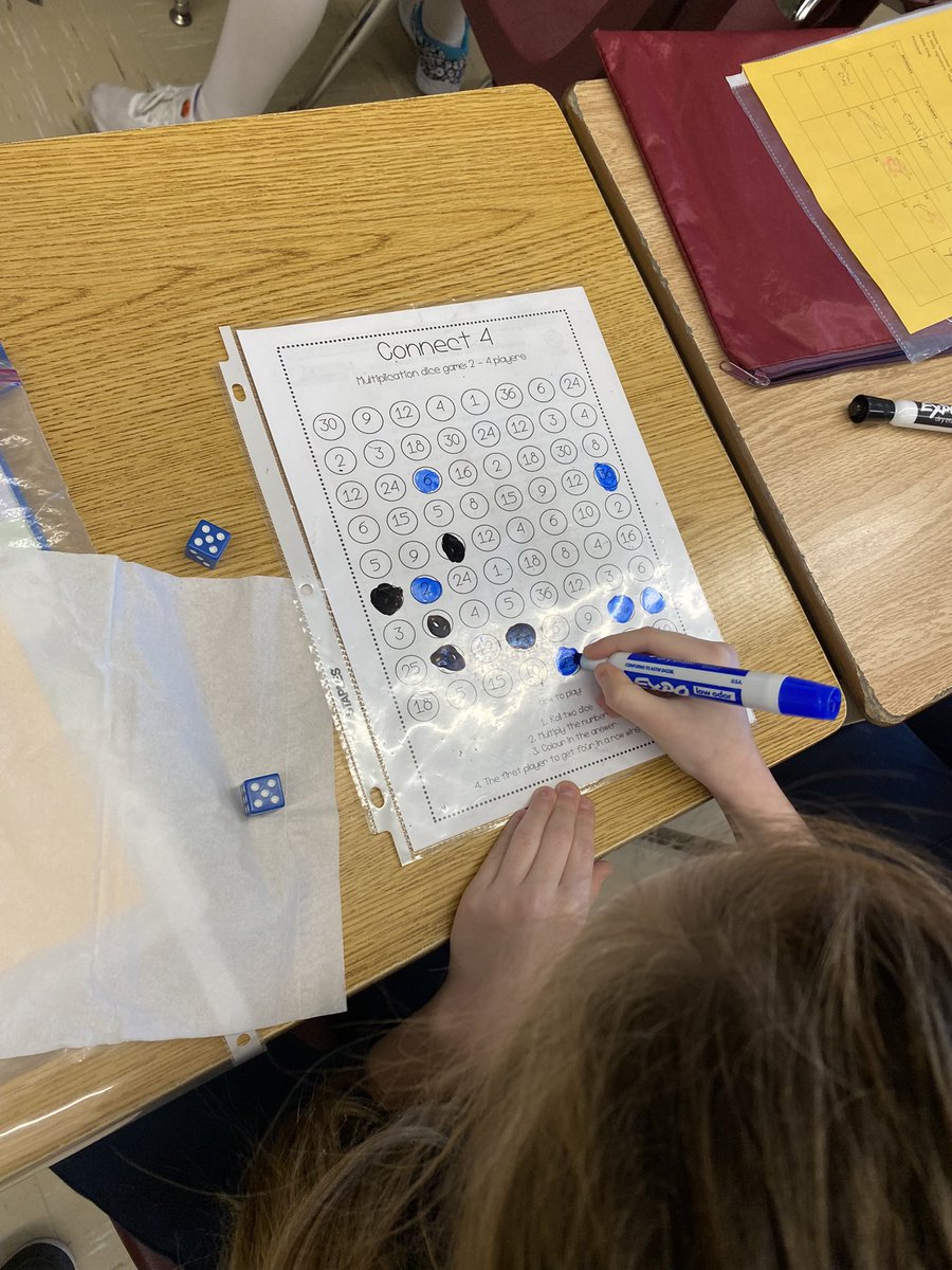 VicMartin33's tweet photo. Today’s math game is Multiplication Connect 4. We love this one! It is great for practicing our quick facts. @HolyFamilyWdstk #mathgamefriday https://t.co/gM3WcSkhMX