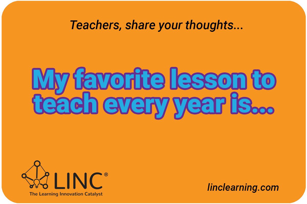 LINC_PD's tweet photo. 🎤 Let's hear it #teachers!! Tell us your favorite lesson to teach every year! #edutwitter #teachertwitter #edchat #BLinAction #educators #FETC 🍎 https://t.co/qF6tns9H8w
