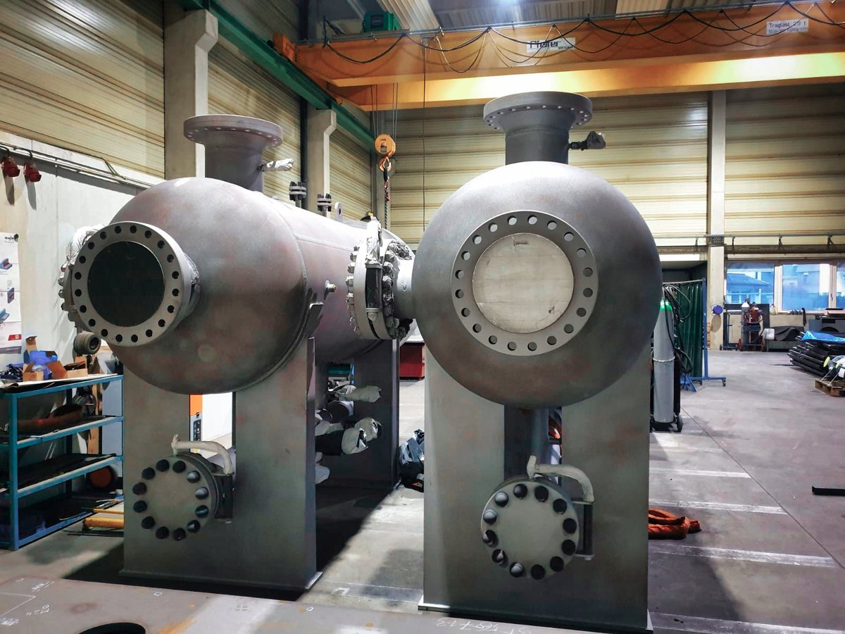 Spezial Umbau eines Filterabscheiders ist nun abgeschlossen. 

#behälterbau #metallbau #siegen #siegenwittgenstein #behälterbausiegen #apparatebau