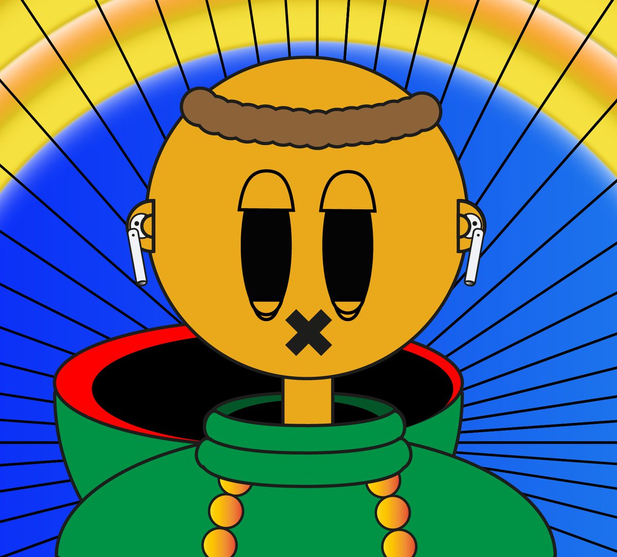 Can you guess what this monk is listening to? 

#xmonks #XRPLcommunity