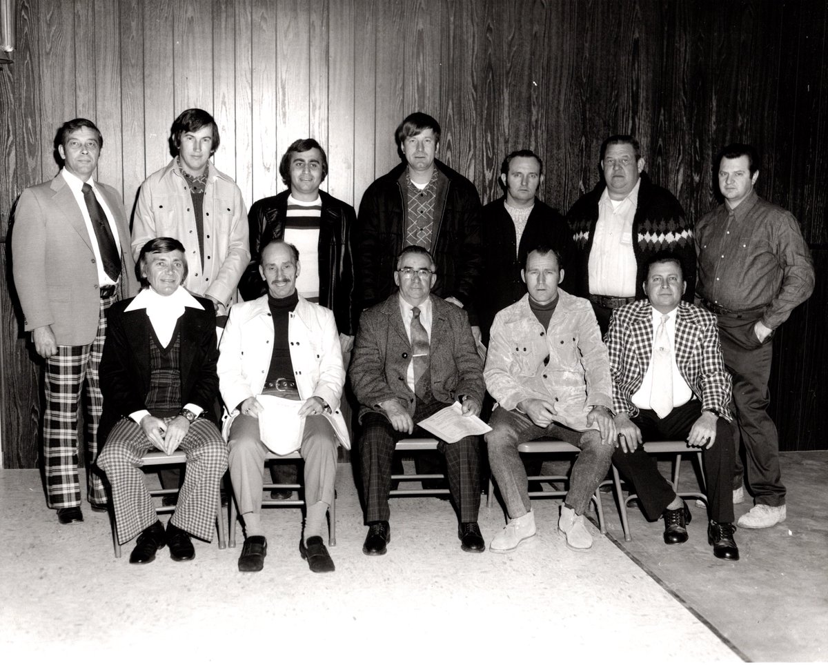 bac1mvd's tweet image. Happy #FlashBAC Friday! 

Today's photo is from January 23, 1975, as some #BAC1MVD members were presented with their service awards. In just two days, this photo will be 47 years old!

Do you recognize any of these Trowel Blazers? Please reach out to help identify them.