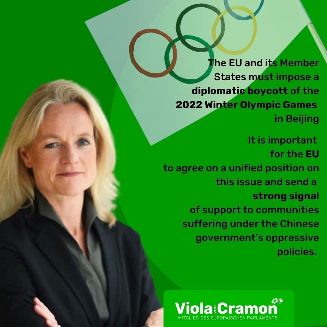 ViolavonCramon's tweet image. 🇪🇺 and its Member States must impose a diplomatic #boycott of the #WinterOlympics2022 in Beijing 🇨🇳!

📢 It is important for 🇪🇺 to agree on a unified position on this issue and send a strong signal of support to communities suffering under #Chinese 🇨🇳 govt. oppressive policies.