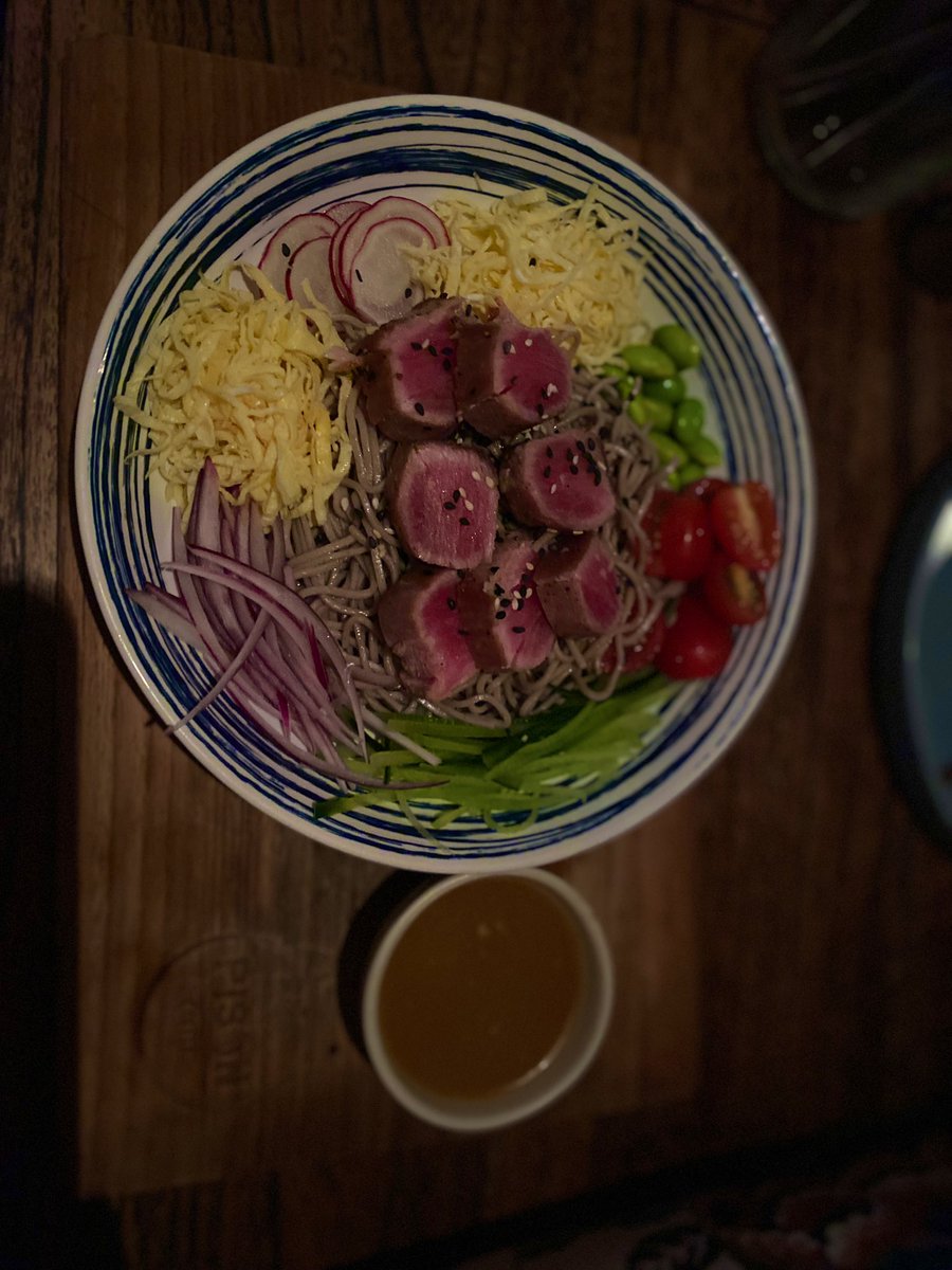 adhekdila's tweet photo. Tuna Yuzu Soba Salad https://t.co/AnY9nUa52o