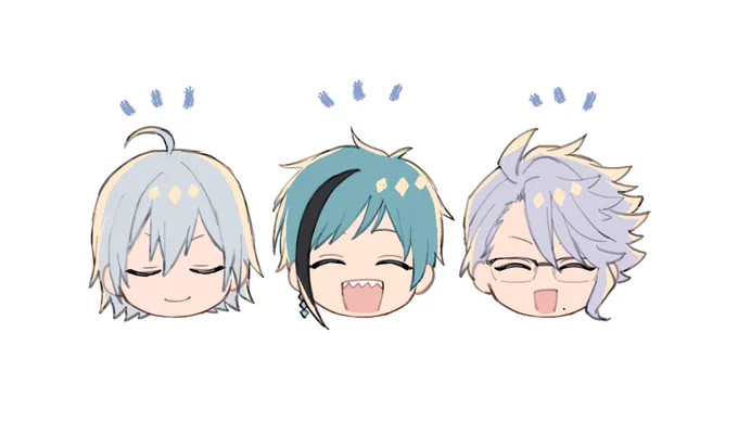審査員この3人になりがちだったんだけど色合いが可愛い 