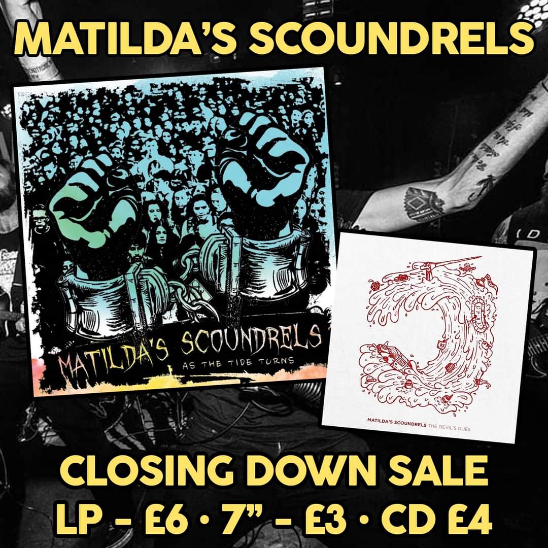 After over 7 years together Matilda's Scoundrels  have decided to call it a day.

Album - tnsrecords.co.uk/shop/matildas-…

7" - tnsrecords.co.uk/shop/matildas-…