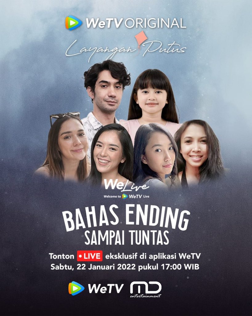 MDEntertainment's tweet photo. Pecinta WeTV Original Layangan Putus merapaaaat!

Besok bakal ada WeLIVE bareng Aris, Raya, Lola, Dita, Mbak Lastri, dan Mbak Atun. 🤗

#LayanganPutus
#WeTVOriginal
#MDentertainment
#NontonDiWeTV https://t.co/ezUCzXhIJ6