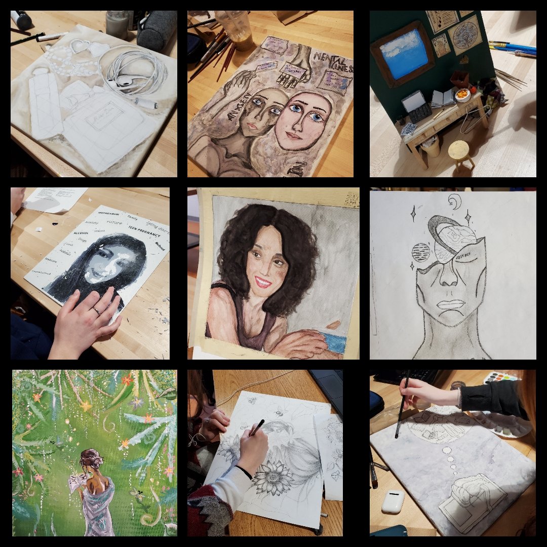 <a href="/GBDBears/">Georgian Bay District Secondary School</a> artists are busy working on their final artworks for our "QuaranTEEN" art exhibition with <a href="/QuestArtGallery/">Quest Art School + Gallery</a>. #talentedbears