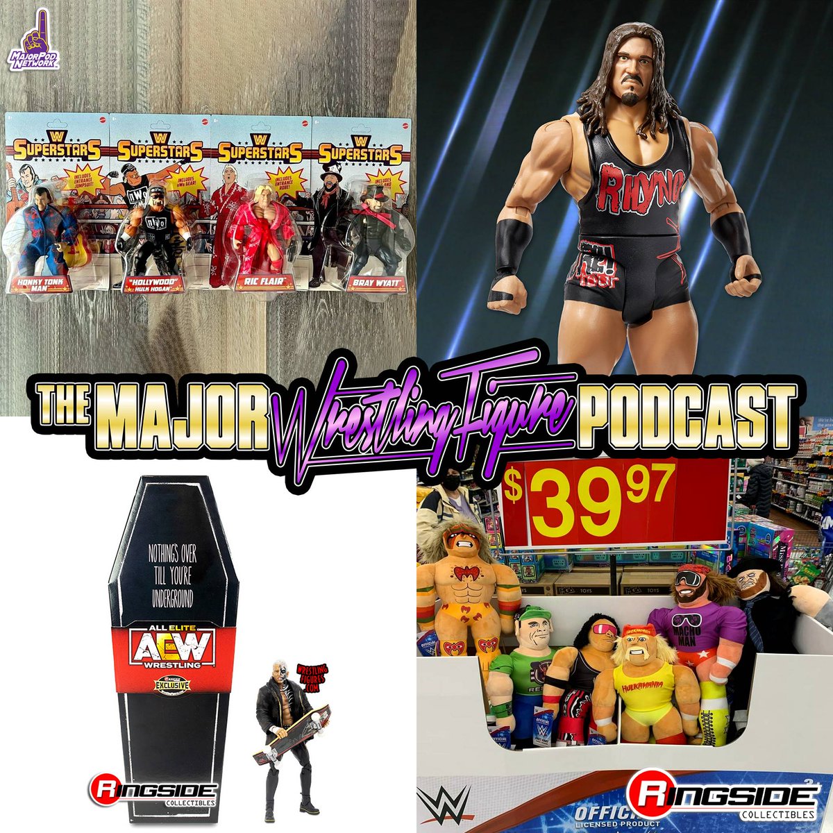 DOWNLOAD THE LATEST EPISODE OF <a href="/MajorWFPod/">The Major Wrestling Figure Podcast</a>! <a href="/MajorPodNetwork/">MAJOR POD NETWORK</a>

<a href="/Myers_Wrestling/">Brian Myers</a>, <a href="/MarkSterlingEsq/">“Smart” Mark Sterling, Esq.</a>, &amp; <a href="/TheMattCardona/">Matt Cardona</a> discuss <a href="/Mattel/">MATTEL</a> WWE Superstars, favorite <a href="/Rhyno313/">Rhyno</a>, <a href="/Jazwares/">Jazwares</a> <a href="/AEW/">All Elite Wrestling</a> <a href="/RingsideC/">Ringside Collectibles</a> <a href="/DarbyAllin/">DARBY ALLIN</a>, new WWE plush toys, &amp; much more!

RT TO ENTER TO WIN <a href="/RingsideC/">Ringside Collectibles</a> PRIZE!