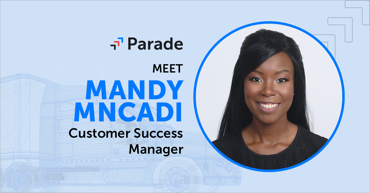 paradeai's tweet image. #FeatureFriday We are so excited to welcome our newest Customer Success Manager to the Parade family, Mandy Mncadi!

#Parade #ParadeAI #transportationindustry #transportlogistics #truckingindustry #logisticsecperts