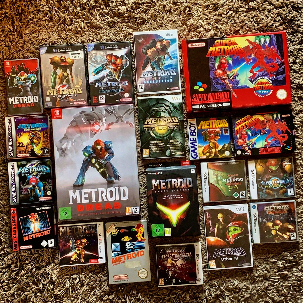 NikeFerrari_'s tweet photo. Complete PAL Metroid games collection!🤙🏻❤️🎮🔥 @NintendoEurope #Metroid #Samus #Metroidvania #Nintendo #SamusAran #MetroidCollection
Την photo την αφιερώνω σε @sakiskarpas και @PritskasG!❤️ https://t.co/Xym8mB8LJC