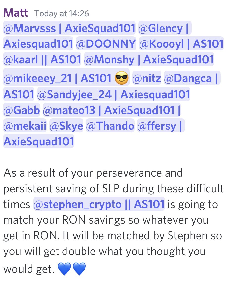 AxieSquad_101's tweet photo. We’re showing off now but do you know what! Why the f*ck not! So bloody proud of us all! Thank you @Stephen59359382 for your generous donation! #AxieinfinityScholarship #AxieScholarship https://t.co/aeREjPkaqP