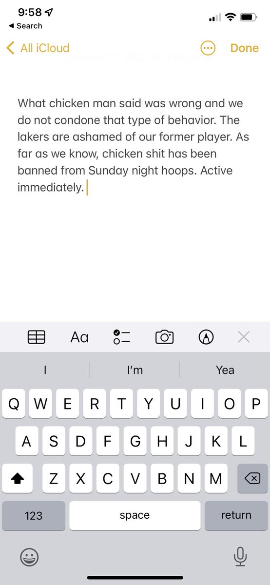 LakersSNH's tweet photo. Statement regarding chicken man’s actions. https://t.co/WYxPqSNjNy