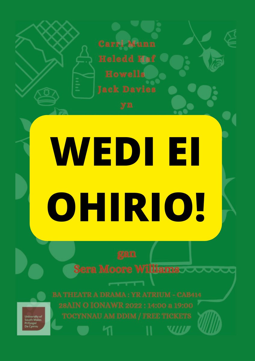 BA (Anrh) Perfformio, Theatr a'r Cyfryngau PDC tweet media