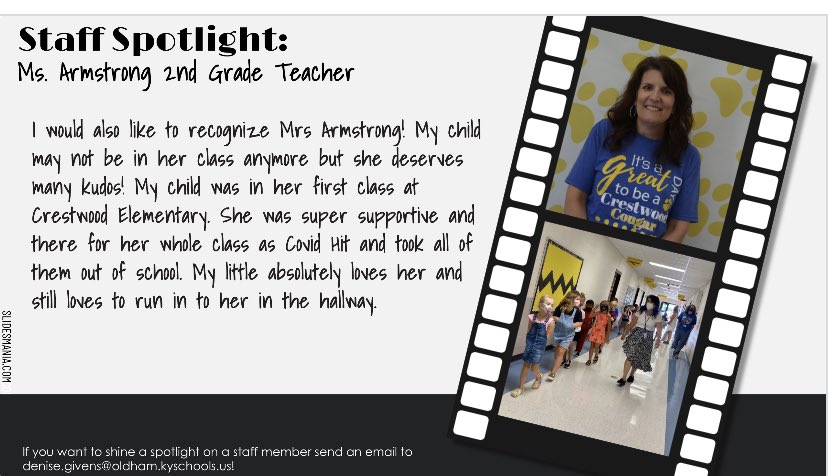 CrestwoodEle's tweet photo. All the feels on this Friday! We love Mrs. Armstrong and appreciate all that she does for her students, past and present, and her second grade team! 💙🐾💛 https://t.co/HdDsCO1mu8