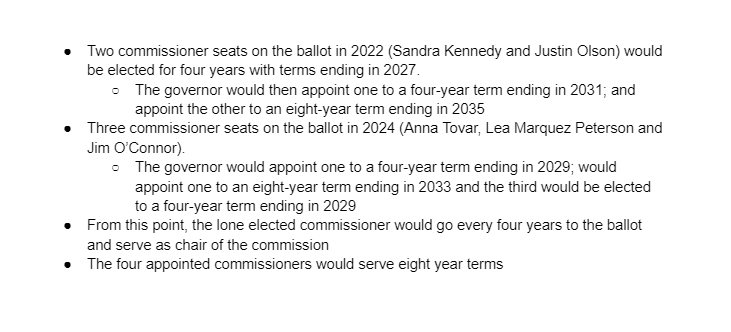fourthestate48's tweet photo. Just saw @JDMesnard wants voters to approve an effort to allow the governor to appoint four out of five @CorpCommAZ commissioners and allow voters to elect the fifth – who will serve as the chair, but it's needlessly complicated so here's what it would look like #SCR1027: https://t.co/uCBVeKTtoR