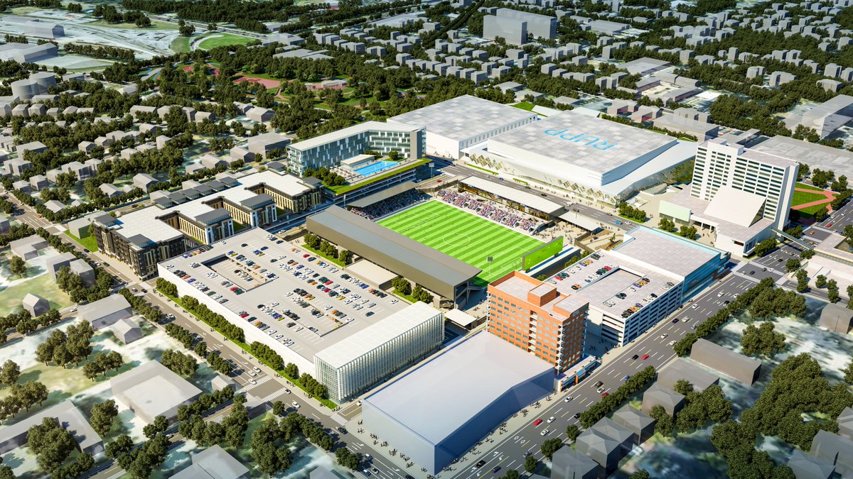 FOS's tweet photo. USL expansion club Lexington Pro Soccer has announced plans for its new stadium in downtown Lexington 🏟

➖ 6000+ seat capacity
➖ 45,000 sq ft retail space
➖ 160-room hotel, 250-unit residential development

The club’s name, crest and colors will release in the coming weeks. https://t.co/rGwWvQhNoA