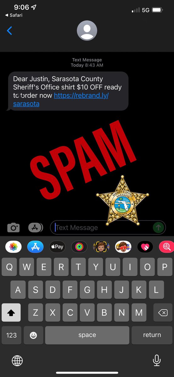 Several citizens are sending us screenshots that look like this. Let us be the first to tell you this is NOT LEGIT. While $10 off t-shirts sounds cool, we’re definitely not selling any. Please disregard and delete! Stay safe.