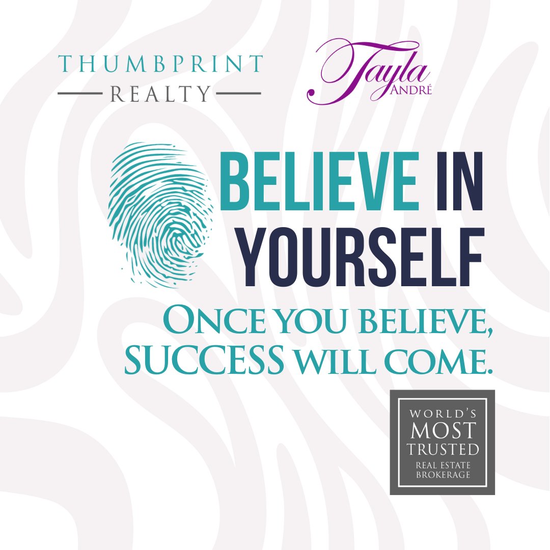 Tayla_Andre's tweet photo. Believe in yourself! Once you believe, success will come. Everyone is looking outside of themselves for all that they need what's funny is that you have the entire universe inside of you. You are the temple. #TaylaMadeRealEstateEasy #TaylaMade #TaylaAndre #BWIM #BWIRE #RealEstate https://t.co/Sk0V8HwKJ1