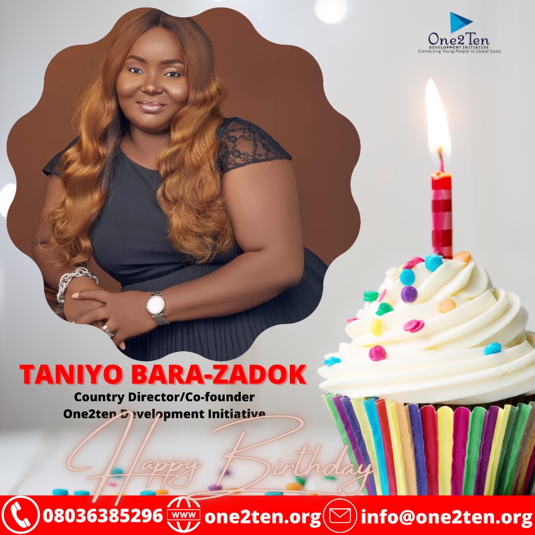 One2TenProjects's tweet image. Happy birthday to our Co-founder and Country Director @MrsZadok  An epitome of hard work and dedication to service for humanity. God bless you ma'am. 
From all of us at One2ten Development Initiative.