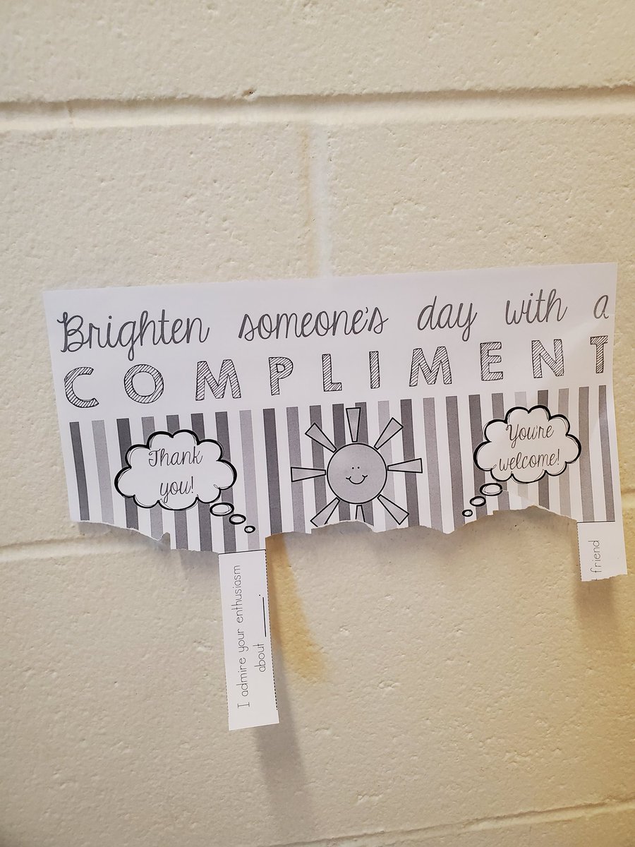 Kids @GordonCreekElem are choosing to be kind! These compliments flew off the wall.