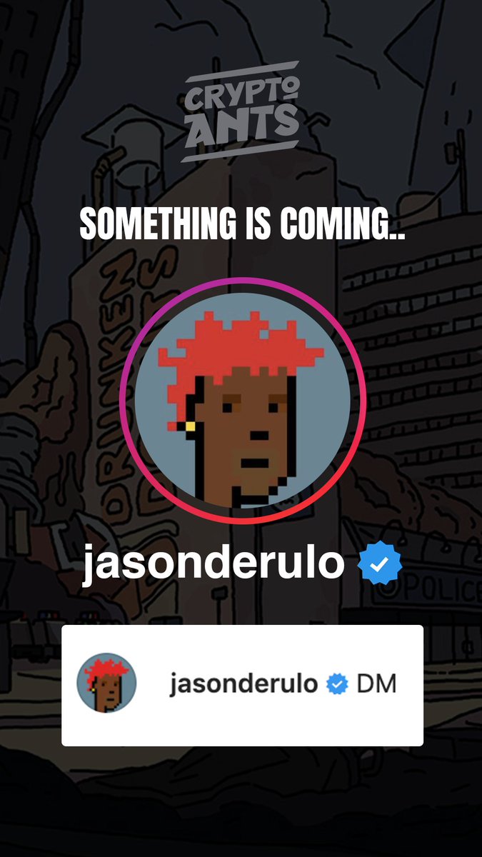 Jason Derulo just join the crew ! Check on instagram 💥 instagram.com/crypto.ants