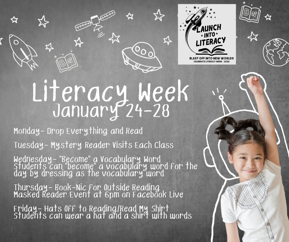 Celebrate Literacy Week is designed to raise awareness about the importance of reading and to inspire Florida's students and families to make reading part of their daily routines. We will be celebrating literacy each day with wonderful reading activities! #PGEStarStudents