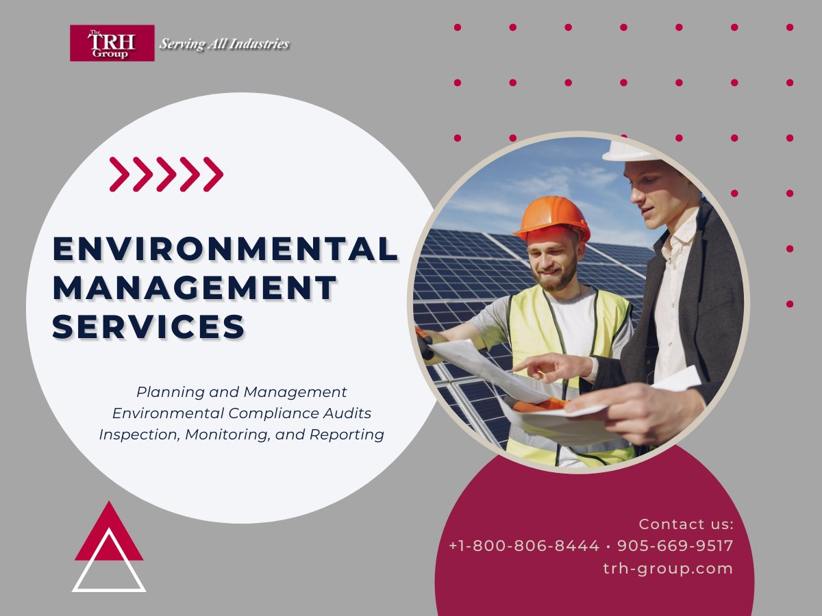 TRH_Group's tweet photo. Your company's environmental programs are as important as any other aspect. Allow us to assist you in planning, organizing, developing, and implementing policies for environmental protection. Learn more about it here.

➥ https://t.co/nKrxzAIwh5

#environmentalmanagement https://t.co/Az7suBGsUi