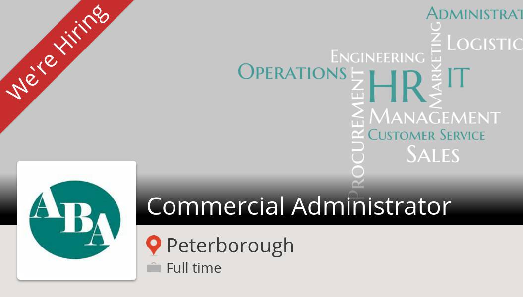 Are you a #Commercial #Administrator in #Peterborough? #ABAConsulting is waiting for you! #job workfor.us/7z3qe4