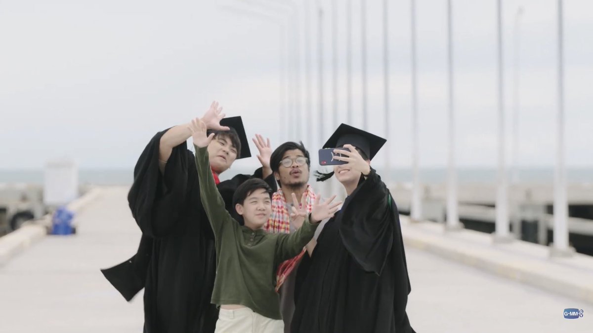 nnutbeanies's tweet photo. they graduated and the first thing they did was to go see junior and uncle tong please they are literally family 😭💜 
#BadBuddySeriesตอนจบ https://t.co/a4C4cMTfYn