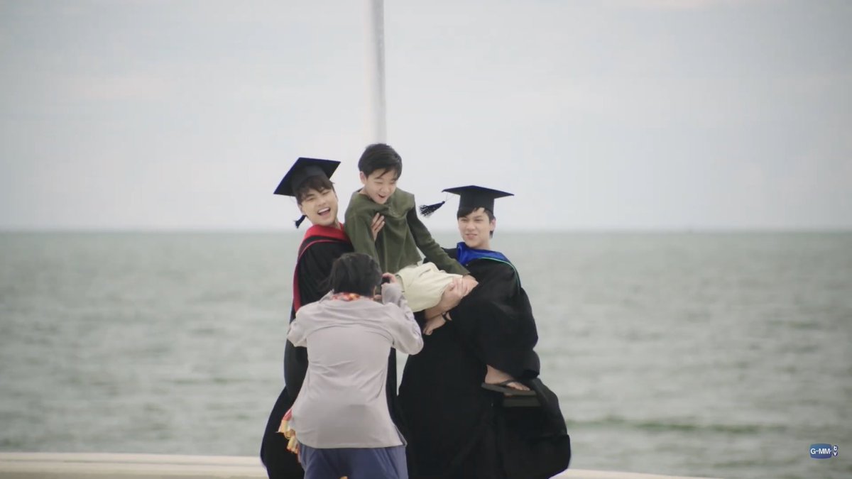 nnutbeanies's tweet photo. they graduated and the first thing they did was to go see junior and uncle tong please they are literally family 😭💜 
#BadBuddySeriesตอนจบ https://t.co/a4C4cMTfYn