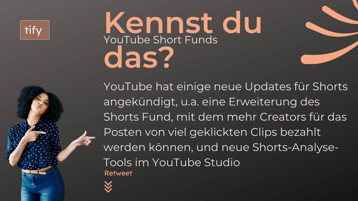 tifysocialmedia's tweet photo. #YouTube, içerik üreticilerine ödediği Short Funds'ı genişletme kararı aldı. Artık daha çok sayıda içerik üreticisi YouTube'dan çok izlenen içerikleri için fon alabilecek.
#tify #socialmedianews #socialmediatips https://t.co/nXrMS8MyKD